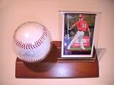 Jered Weaver Los Angeles Angels Signed Autographed Baseball & Holder Plus Card Coa