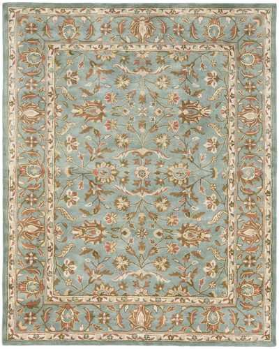 Safavieh Heritage Collection HG969A Handmade Blue Hand-spun Wool Area Rug, 9-Feet 6-Inch by 13-Feet 6-Inch On Sale