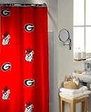 Georgia Bulldogs Shower Curtain-Solid