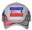 VOTE FOR ELECTRICAL ENGINEERWhite USA Flag / Checker Racing Hat / Baseball Cap