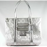 Coach Poppy Op Art Lurex Glam Signature C Tote Handbag Style 14575