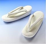絽綴れ 夏の草履 白