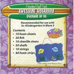 Awesome Aquarium Preschool Craft Pack (10 Craft Kits per Package) by Outrigger Island