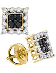 10KT Yellow Gold 0.54CT-Diamond Fashion Earrings