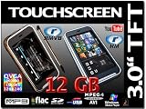 Produkt-Bild: 12GB MP3-Player MP4-Player MP5 Musik und Video Player 7,6cm (3.0") mit Kartenslot, USB 2.0, FM Tuner Touchscreen 12 GB