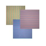 Review FlyingNeedleGallery  / Pima Cotton Handkerchief Set Featuring Multicolored Stripes & Checks