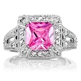 Gaspari's Pink Cocktail Ring - Princess Cut
