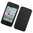 Apple iPhone 4 & 4S Snap-on Protector Hard Case Texturized "Black Carbon Check" Design