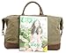 Oversized Leather Canvas Duffel Tote Weekender Travel Shoulder Handbag Gift Idea