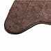 Yoyorule 40x60cm U Shaped Bath Mats Anti Slip Home Bathroom (Coffee)