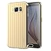 Galaxy S6 Case - Poetic Samsung Galaxy S6 Case [View Series] - [Lightweight] [Thin] [Metallic Color][Touch-Sensitive Cover] [Easily answer/reject calls] Polycarbonate Cover Case for Samsung Galaxy S6 Gold/Black (3-Year Manufacturer Warranty From Poetic)