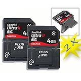 2 Pack SanDisk OEM Super-Speed Ultra II Plus Memory Card with Built In USB Flash Drive