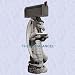 Darius the dragon mail box holder statue post sculpture