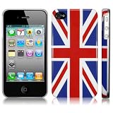 IPHONE 4 / IPHONE 4G UNION JACK GLOSSY BACK COVER CASE / SKIN / SHELL PART OF THE QUBITS ACCESSORIES RANGEby Qubits