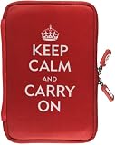 NeoSkin Cover for Kindle Fire, Keep Calm and Carry On (Neoprene Jacket, Neoprene Case, Neoprene Sleeve)