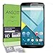 (2 Pack) Nexus 6 Screen Protector,ANSOTT Google Nexus 6 Tempered Glass Screen Protector,0.26mm 9H Hardness Featuring Anti-Scratch,