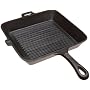 Old Mountain Pre Seasoned 10108 10 1/2 Inch x 1 3/4 Inch Square Grill Pan with Assist Handle