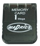 Madrics Memory Card - Flash memory module - 1 MB - Sony PlayStation Memory Card - transparent black