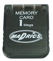 Madrics Memory Card - Flash memory module - 1 MB - Sony PlayStation Memory Card - transparent black