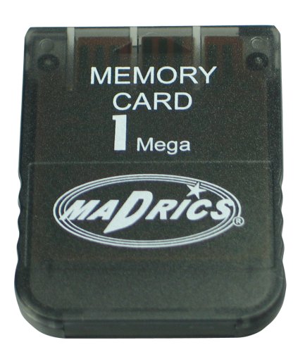 Madrics Memory Card - Flash memory module - 1 MB - Sony PlayStation Memory Card - transparent black