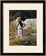 A Small Problem in the Corner of the Rosary Framed Art Poster Print by Henri Adolphe Laissement, 27x33