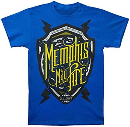 Memphis May Fire Men's Shield T-shirt Medium Blue