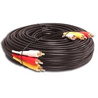 60 Ft foot Triple 3 RCA Composite Audio Video Cable with Rg59 Video
