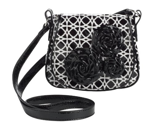 Vera Bradley Frill Collection - Rosie Posie Hipster Bag - Night & Day Vera Bradley Frill Collection - Rosie Posie Hipster Bag - Night & Day