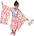 Girl's Pink Flower Geisha Halloween Costume SM