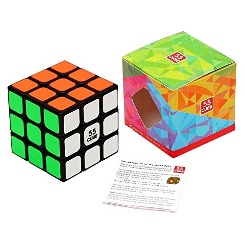 55cube-Anti-pop-Speed-Cube-Quicker-Easier-More-Precisely-Than-Original-Speed-Cube-Super-durable-Vivid-Color-3x3-Puzzle-Cube-3-Layer-Speed-Cube-22-Black-100-Money-Back-Guarantee