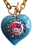 Tarina Tarantino Hello Kitty Mod Heart Necklace (Blue)