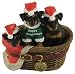 2.75 Amercian Kennel Club Rottweiler in a Basket Dog Christmas Figure