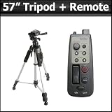 57 Inch TR60N Tripod + LANC Remote Control for Sony HDR-SR5 HC3 HC1 SR7 SR8 CX7 SR200 SR5 DVD403 DVD103 HC32 Sony RM-1BP RM1BP
