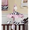 Funky Zebra Musical Baby Girls Crib Mobile by JoJo Designs
