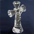 Glass Crucifix - Height: 5.5" - Pedestal - Includes Deluxe Box