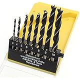 Topzone&reg; 8 Pieces 1/8" - 3/8" Brad Point Drill Bits Set for Wood