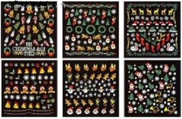 Christmas Nail Art Stickers 6 Packets [Misc.]