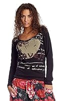 Desigual Camiseta Manga Larga Ditua Out (Negro)