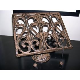 Cast Iron Victorian Style Book Stand ~ CookBook Holder by UD