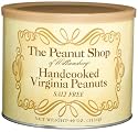The Peanut Shop of Williamsburg Hand-Cooked Peanuts, Salt-Free Virginia Peanuts, 40-Ounce Tins (Pack of 2)