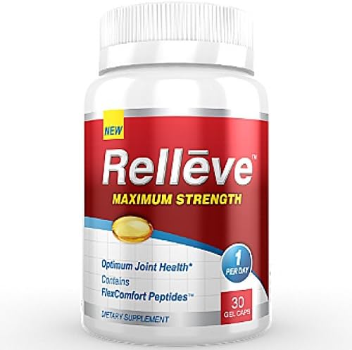 Relleve Advanced Joint Supplements - 100% Natural with Hops Extract &amp; Hyaluronic Acid, Antioxidant &amp; Anti-Aging Lutein &amp; Omega-3 Fatty Acids, 1-Month Supply