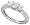 Sterling Silver Vintage Style Engagement ring, w/ two 4mm (.25 ct) & one 5mm (.5 ct) Round CZ Stones, 3/16