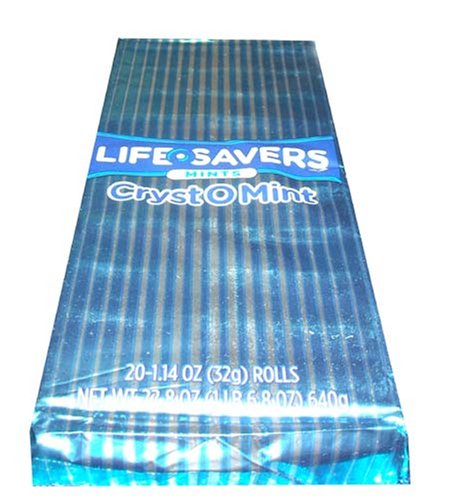 Life Savers Candy Cryst-o-mint, 1.14-ounce Rolls, 14 Pieces Per Roll (Pack of 20) by Life Savers
