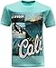 California Republic Cali Venice Men's T-Shirt (X-Large, Aqua)