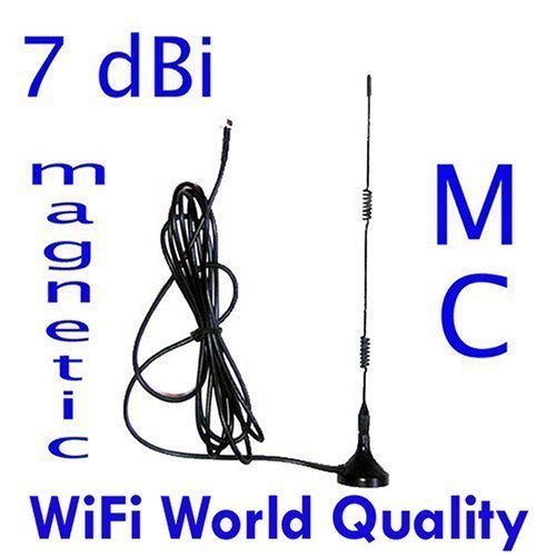 7 dBi Magnetic Mobile 3x WiFi Booster Antenna (for MC and Wardriving)