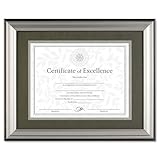 DAX Photo Frame Easel Back Desk/Wall Wood 11 X 14 Charcoal/Nickel-Tone Wide ....