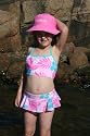 Platypus UV50+  tankini with frill aloha/jade