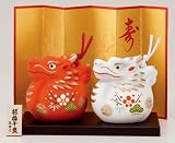 錦彩招福寿々辰(紅白土鈴)