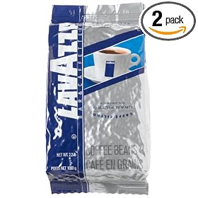 Lavazza Gran Filtro, Whole Beans, 2.2 Pound Bags (Pack of 2)