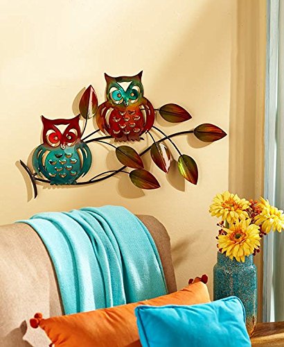 Metal Owl Wall Sculpture